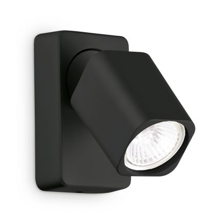 Ideal Lux - Aplique LED de pared tipo foco RUDY 1xGU10/7W/230V CRI 90 negro