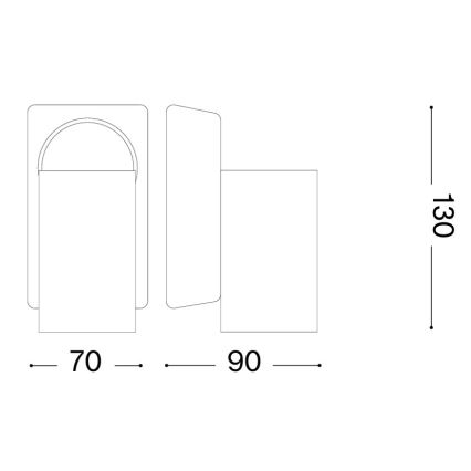 Ideal Lux - Aplique LED de pared tipo foco RUDY 1xGU10/7W/230V CRI 90 negro
