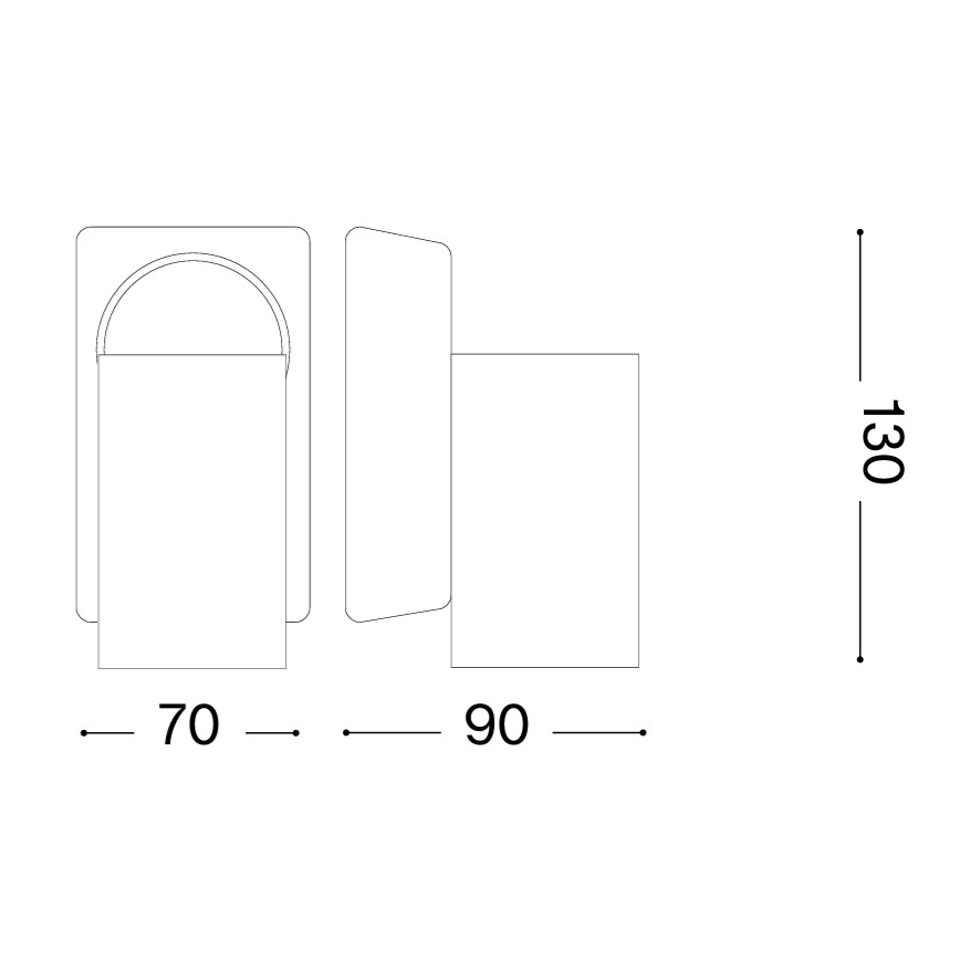 Ideal Lux - Aplique LED de pared tipo foco RUDY 1xGU10/7W/230V CRI 90 negro