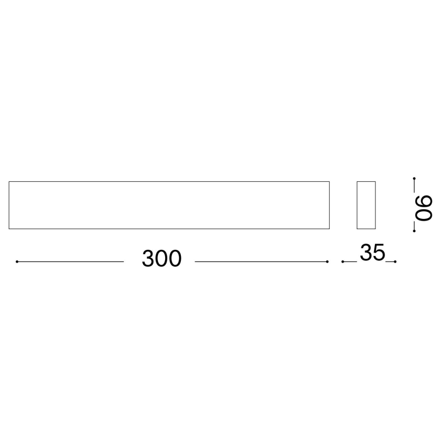 Ideal Lux - Aplique LED DELTA LED/10W/230V 4000K 30 cm CRI 90 blanco
