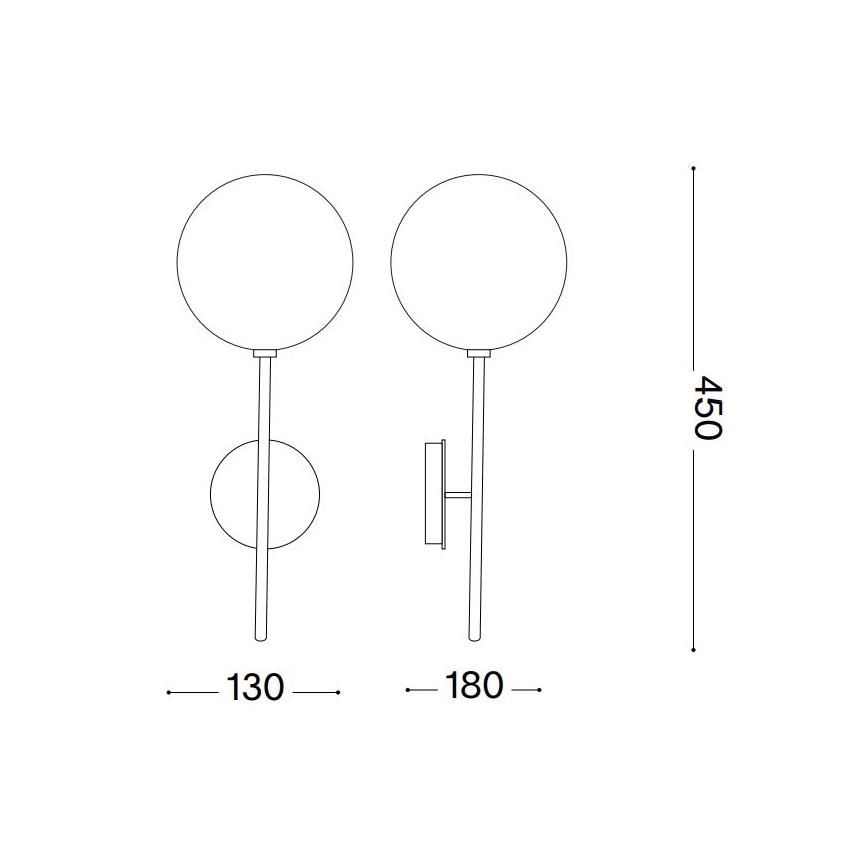 Ideal Lux - Aplique LED EQUINOXE 1xG4/2W/230V latón/ahumado