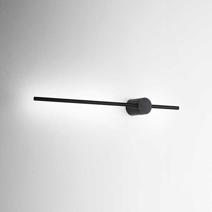 Ideal Lux - Aplique LED ESSENCE LED/12W/230V 70 cm 3000K CRI 90 negro