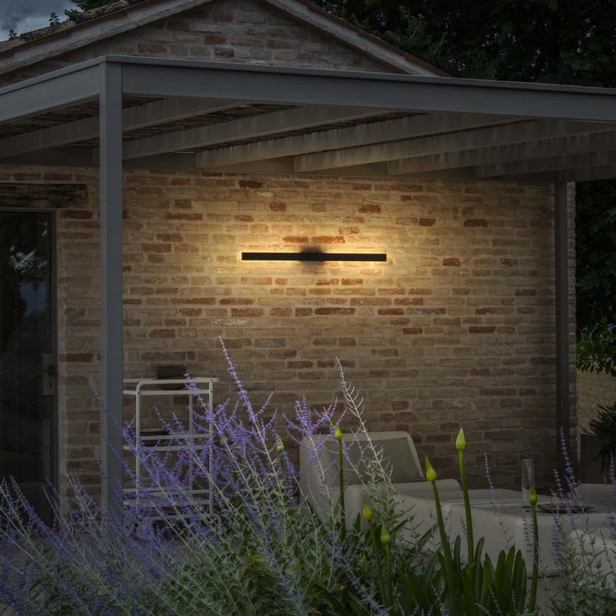 Ideal Lux - Aplique de pared exterior LINEA LED/23W/230V CRI 90 144 cm IP54 negro