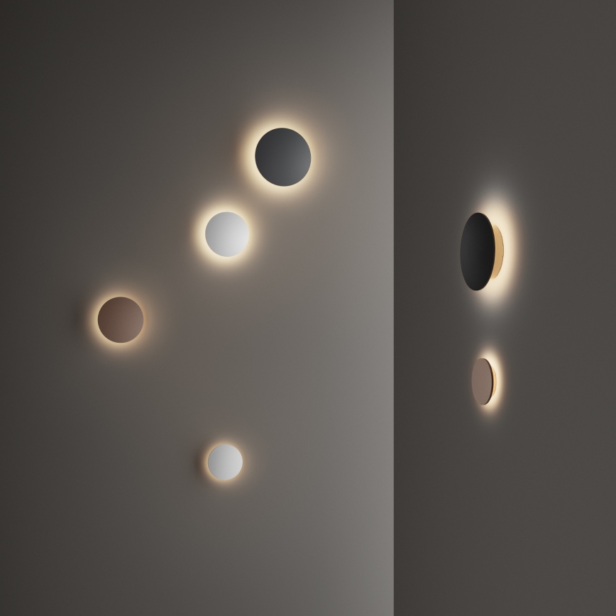 Ideal Lux - Aplique de pared exterior LED PUNTO LED/16W/230V CRI 90 Ø 30 cm IP54 marrón