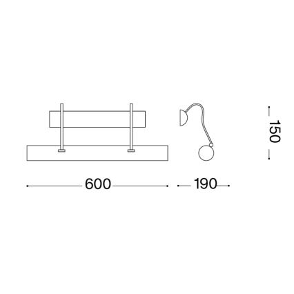 Ideal Lux - Aplique LED para cuadros 4xG9/3W/230V acabado en bronce