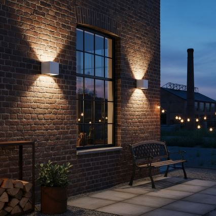 Ideal Lux - Aplique LED para exterior ATOM LED/12W/230V CRI 90 IP54 blanco