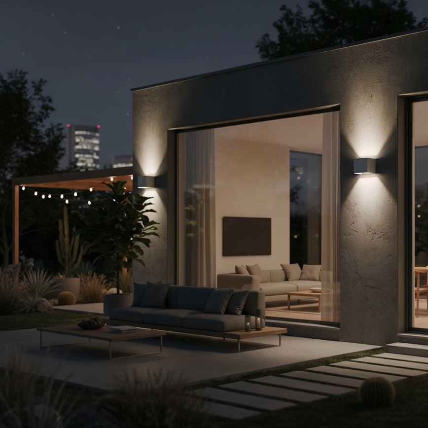 Ideal Lux - Aplique LED para exterior ATOM LED/12W/230V CRI 90 IP54 blanco