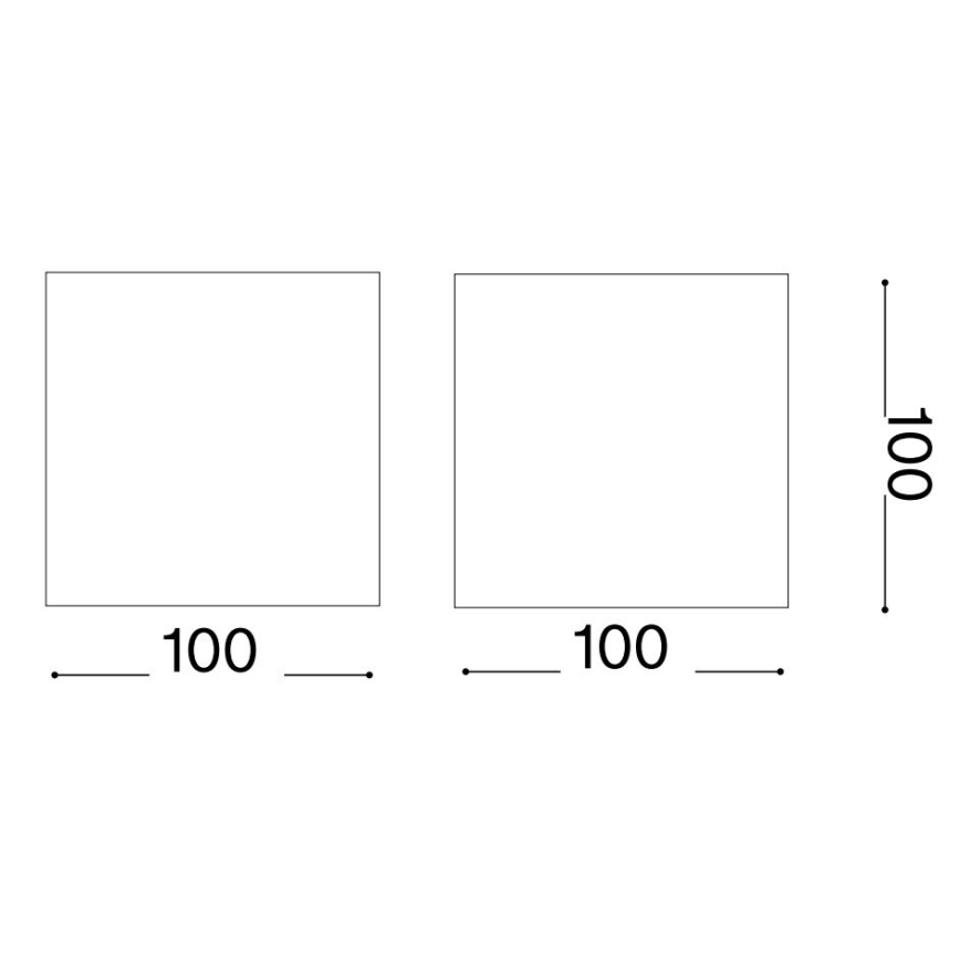 Ideal Lux - Aplique LED para exterior ATOM LED/12W/230V CRI 90 IP54 blanco