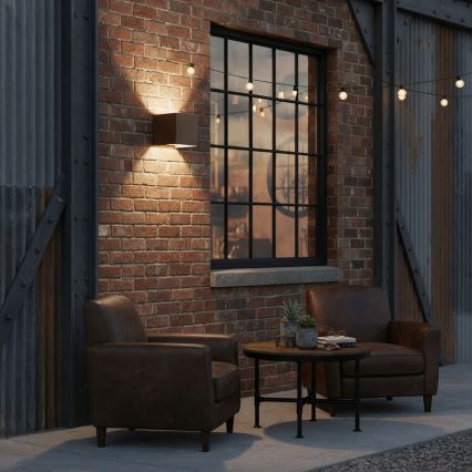 Ideal Lux - Aplique LED para exterior ATOM LED/12W/230V CRI 90 IP54 marrón