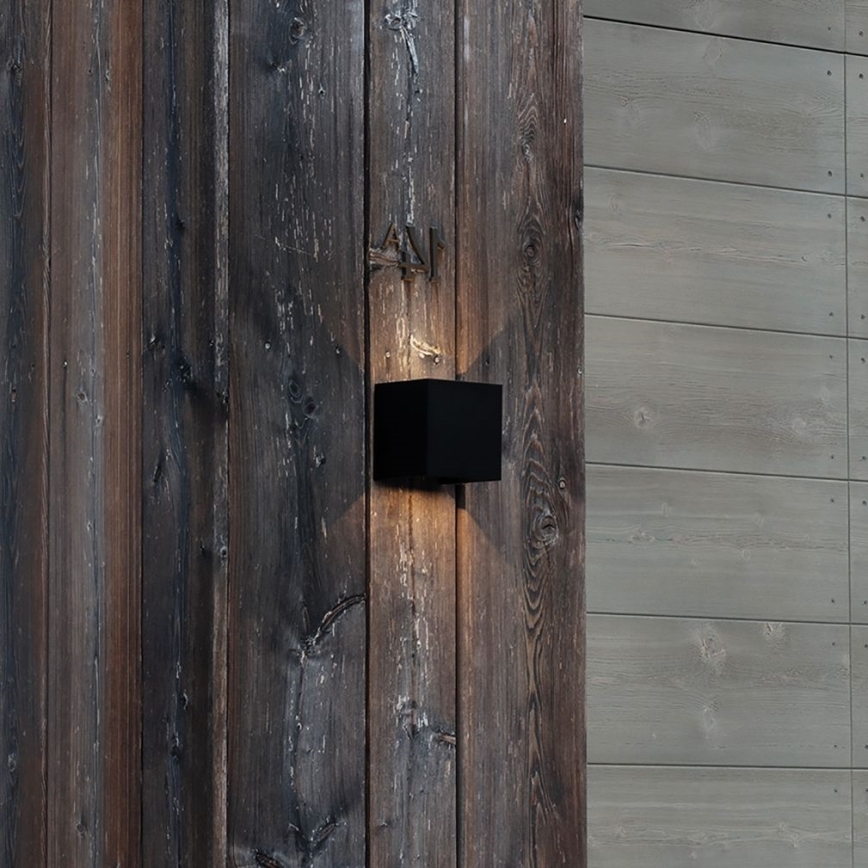 Ideal Lux - Aplique LED para exterior ATOM LED/12W/230V CRI 90 IP54 negro