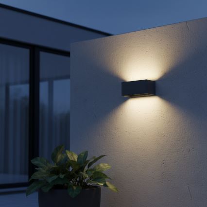 Ideal Lux - Aplique LED para exterior ATOM LED/25W/230V CRI 90 IP54 antracita