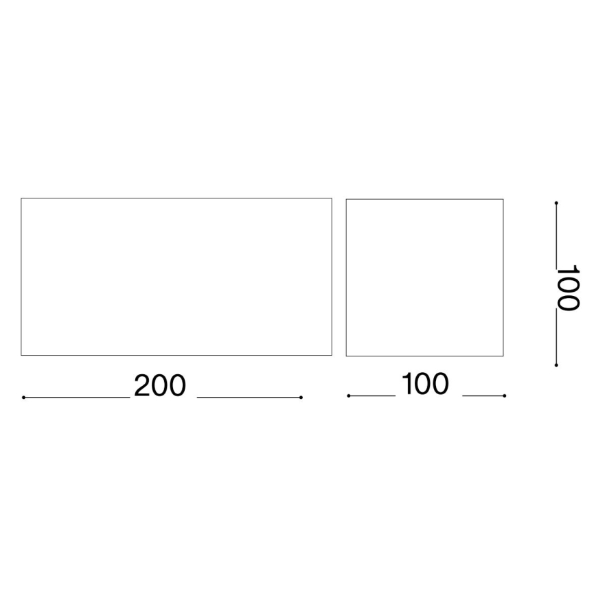 Ideal Lux - Aplique LED para exterior ATOM LED/25W/230V CRI 90 IP54 antracita