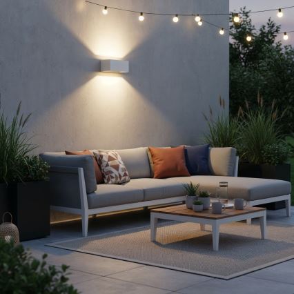 Ideal Lux - Aplique LED para exterior ATOM LED/25W/230V CRI 90 IP54 blanco