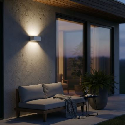 Ideal Lux - Aplique LED para exterior ATOM LED/25W/230V CRI 90 IP54 blanco