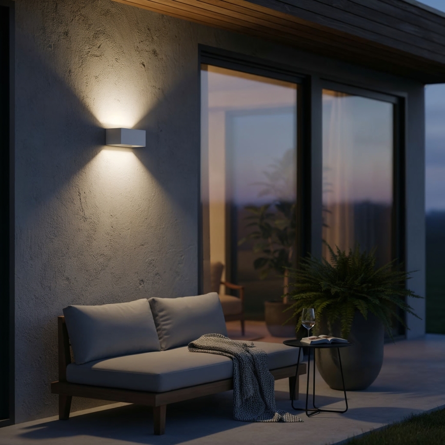 Ideal Lux - Aplique LED para exterior ATOM LED/25W/230V CRI 90 IP54 blanco