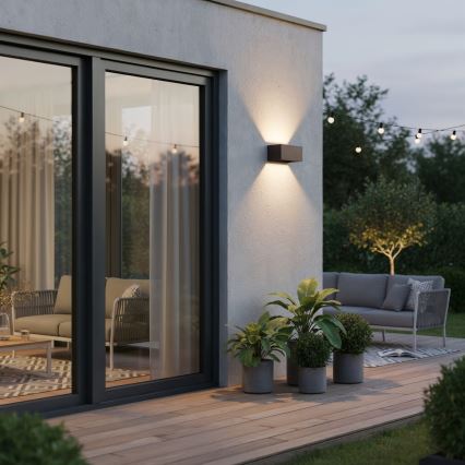 Ideal Lux - Aplique LED para exterior ATOM LED/25W/230V CRI 90 IP54 marrón