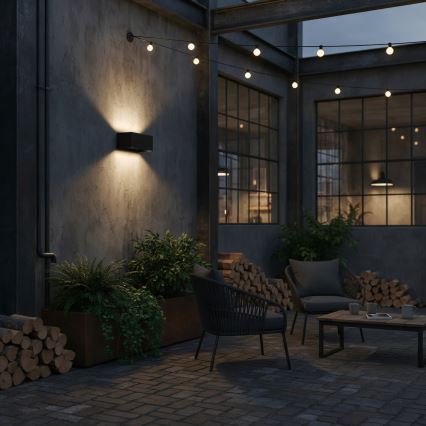 Ideal Lux - Aplique LED para exterior ATOM LED/25W/230V CRI 90 IP54 negro