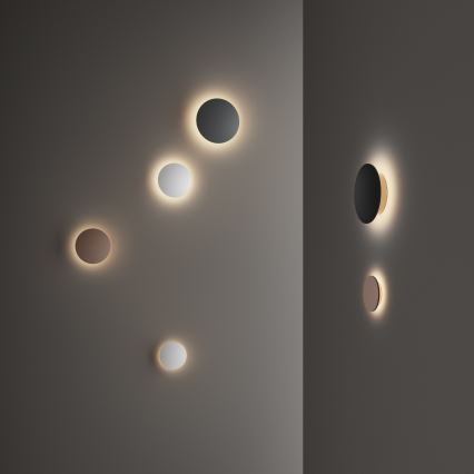 Ideal Lux - Aplique de pared LED para exterior PUNTO LED/9W/230V CRI 90 Ø 18 cm IP54 antracita