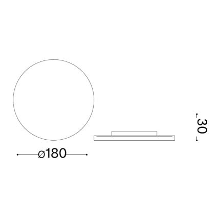 Ideal Lux - Aplique de pared LED para exterior PUNTO LED/9W/230V CRI 90 Ø 18 cm IP54 antracita
