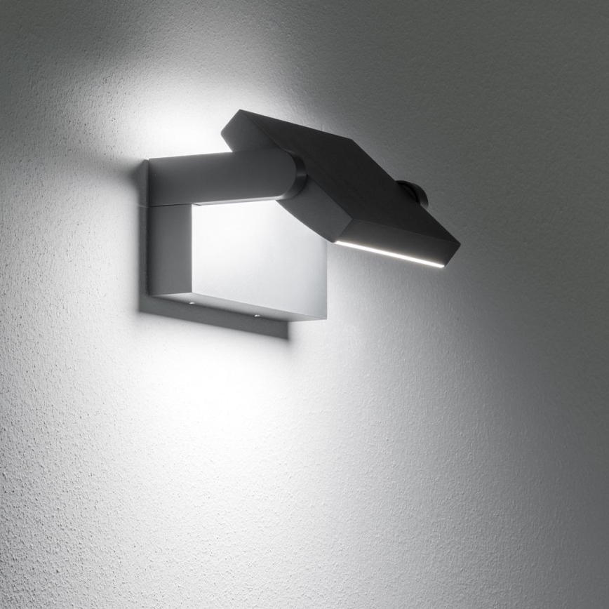 Ideal Lux - Aplique LED para exterior SWIPE LED/21W/230V CRI 90 IP54 negro