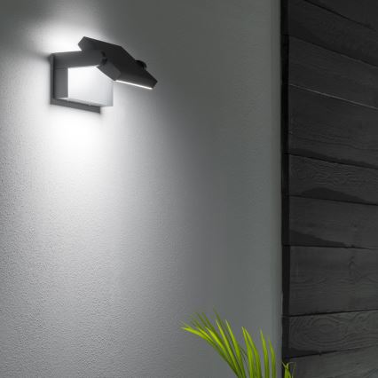 Ideal Lux - Aplique LED para exterior SWIPE LED/21W/230V CRI 90 IP54 negro