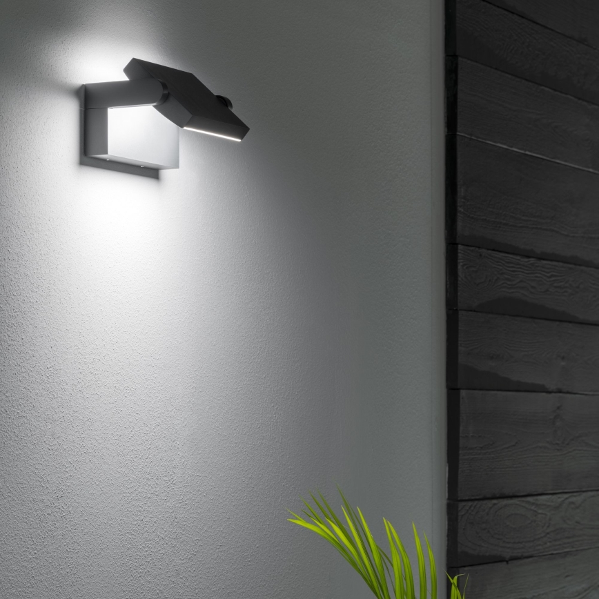 Ideal Lux - Aplique LED para exterior SWIPE LED/21W/230V CRI 90 IP54 negro