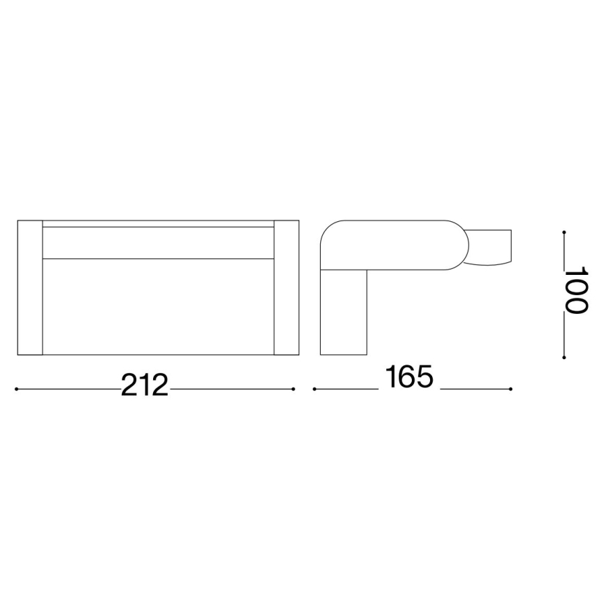 Ideal Lux - Aplique LED para exterior SWIPE LED/21W/230V CRI 90 IP54 negro