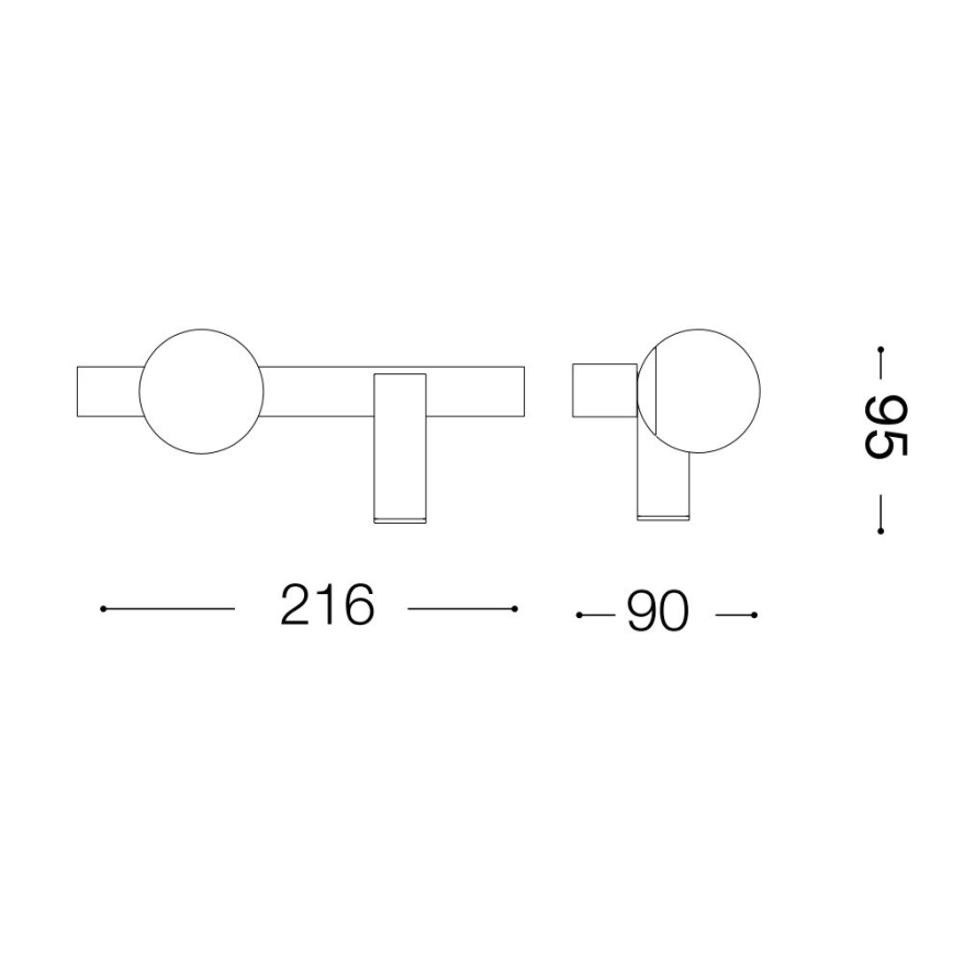 Ideal Lux - Aplique LED PING PONG 2xLED/3W/230V CRI 90 cromo mate