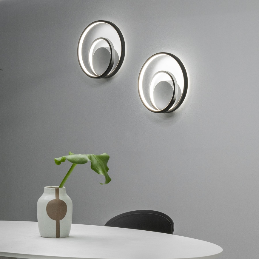 Ideal Lux - Aplique LED regulable OZ LED/28W/230V CRI 90 negro