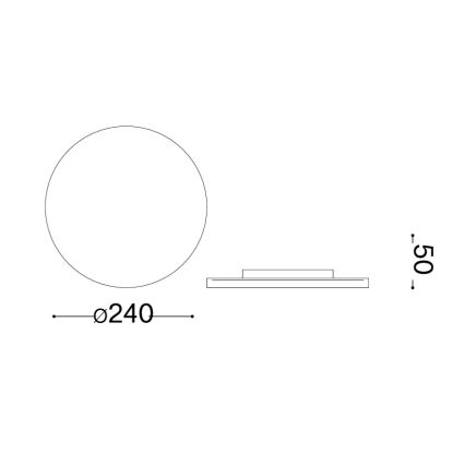 Ideal Lux - Aplique de pared LED para exterior PUNTO LED/12W/230V CRI 90 Ø 24 cm IP54 negro