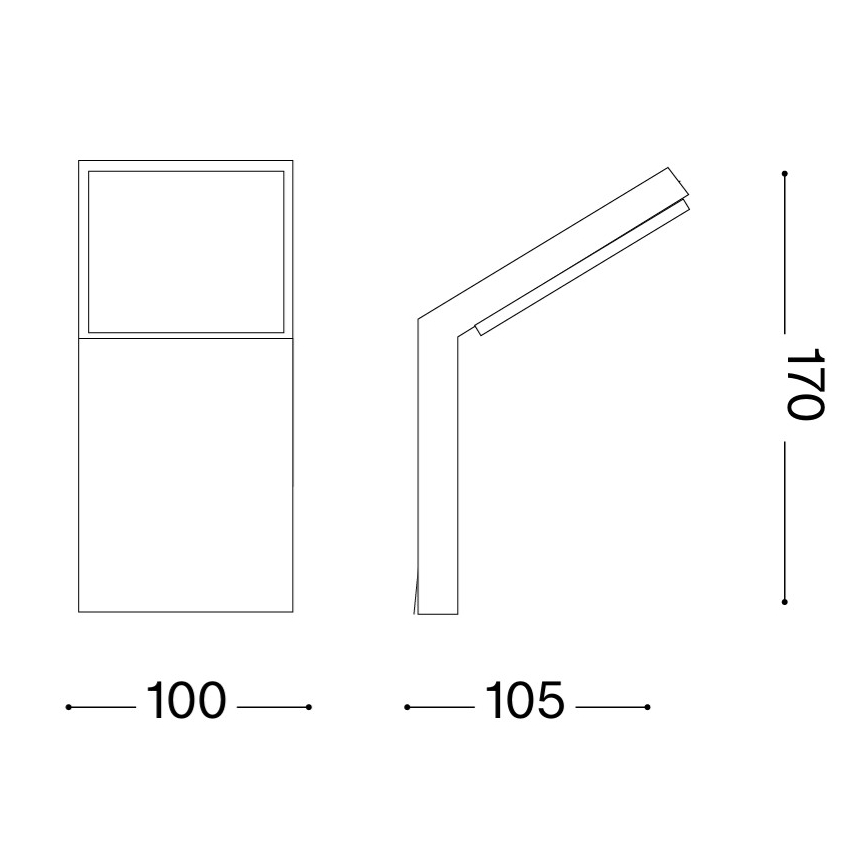 Ideal Lux - Aplique LED de pared para exterior STYLE LED/8,5W/230V 3000K CRI 90 IP54 negro