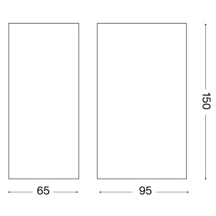 Ideal Lux - Aplique mural exterior UP 2xG9/15W/230V IP44 marrón