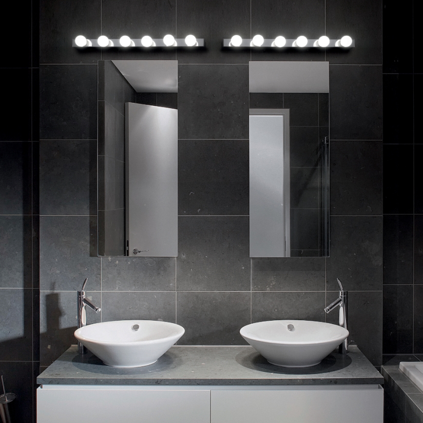 Ideal Lux - Aplique PRIVE 8xE14/40W/230V cromo brillante
