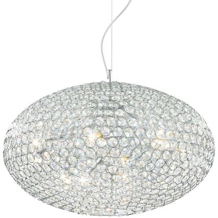 Ideal Lux - Araña de cristal ORION 12xE14/40W/230V diá. 60 cm plata