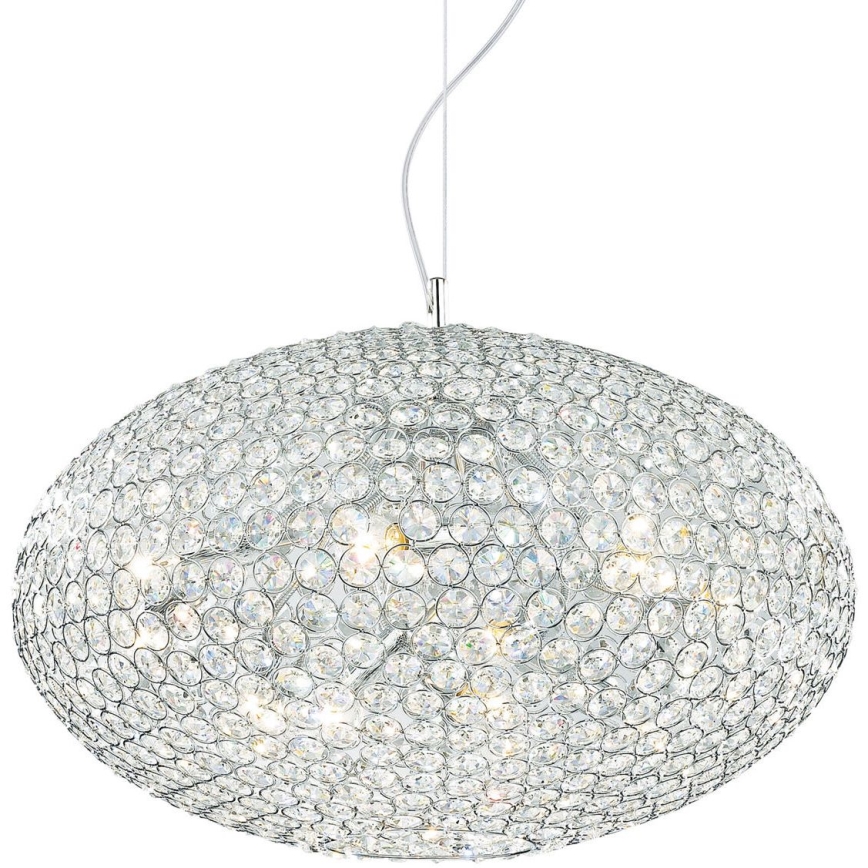Ideal Lux - Araña de cristal ORION 12xE14/40W/230V diá. 60 cm plata