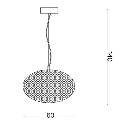 Ideal Lux - Araña de cristal ORION 12xE14/40W/230V diá. 60 cm plata