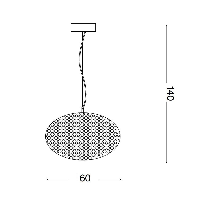 Ideal Lux - Araña de cristal ORION 12xE14/40W/230V diá. 60 cm plata