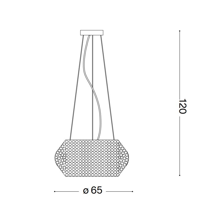 Ideal Lux - Araña de cristal PASHA 14xE14/40W/230V diá. 65 cm dorado