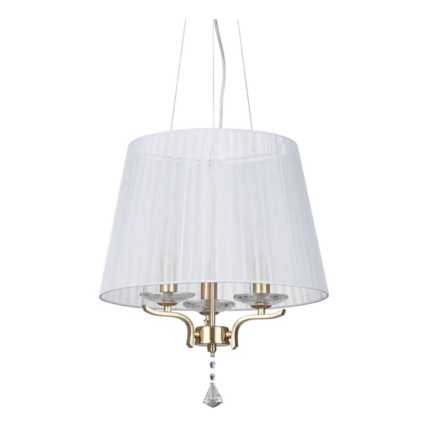 Ideal Lux - Araña de cristal PEGASO 3xE14/28W/230V diá. 40 cm dorado
