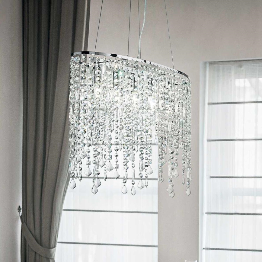 Ideal Lux - Araña de cristal RAIN 5xE14/40W/230V transparente
