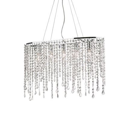 Ideal Lux - Araña de cristal RAIN 5xE14/40W/230V transparente