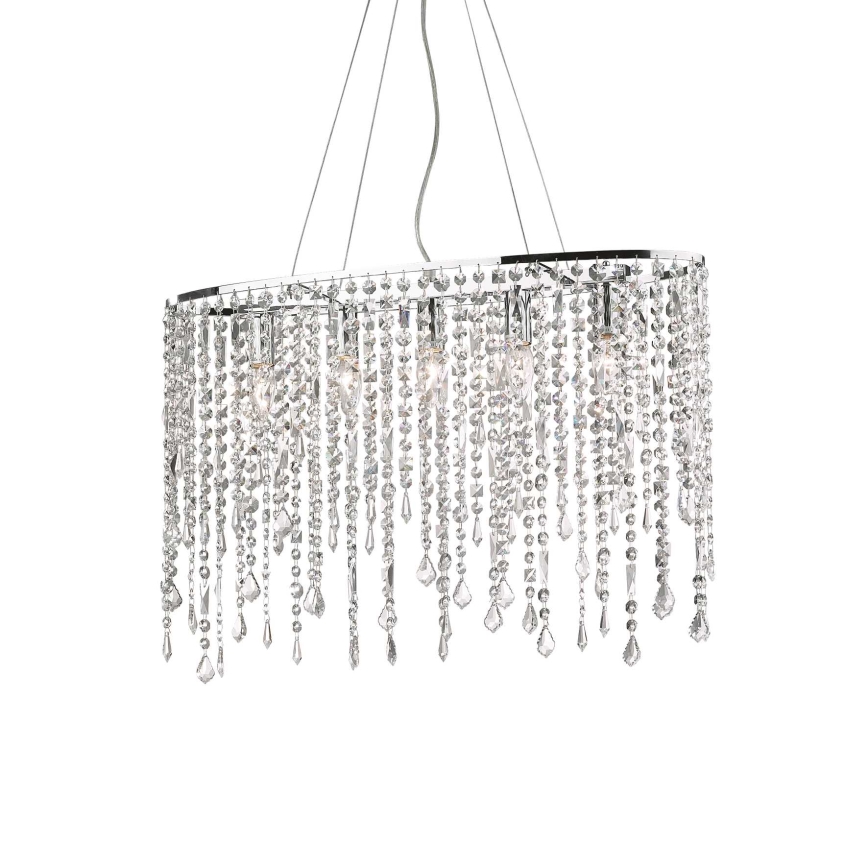 Ideal Lux - Araña de cristal RAIN 5xE14/40W/230V transparente