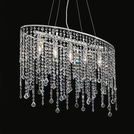 Ideal Lux - Araña de cristal RAIN 5xE14/40W/230V transparente