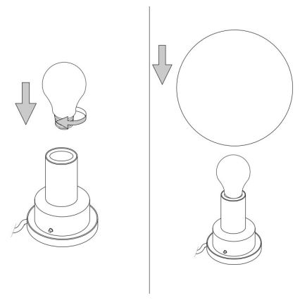 Ideal Lux - Cristal de repuesto universal MAPA E27 diámetro 20 cm blanco