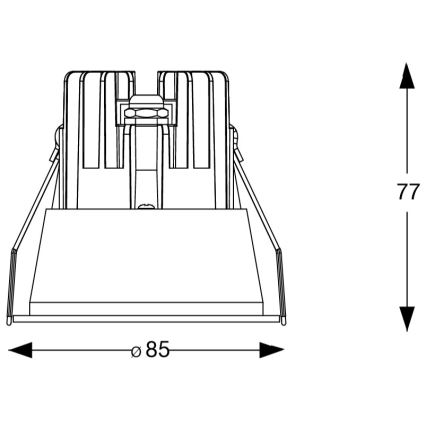 Ideal Lux - Downlight empotrado LED para baño GAME TRIM LED/11W/230V 3000K CRI 90 Ø 8,5 cm IP65 blanco