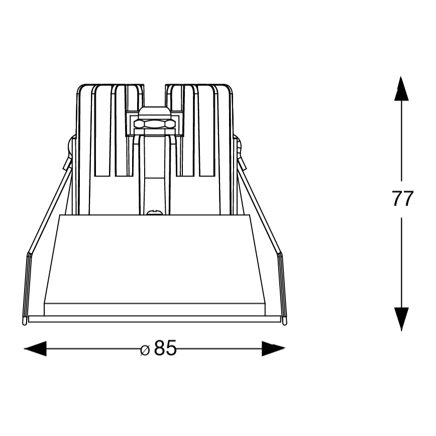 Ideal Lux - Downlight empotrado LED para baño GAME TRIM LED/11W/230V 3000K CRI 90 Ø 8,5 cm IP65 blanco