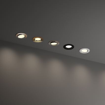 Ideal Lux - Empotrable de techo SWING 1xGU10/28W/230V Ø 8,2 cm cromo mate