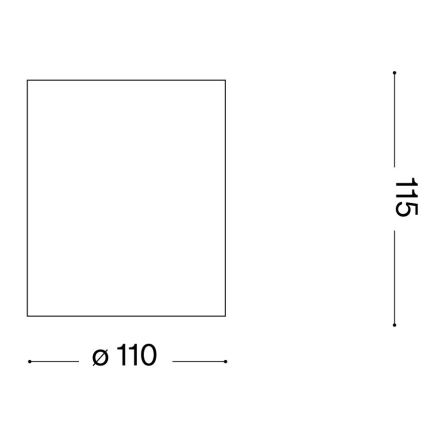 Ideal Lux - Foco de baño GUN 1xGU10/28W/230V IP44 negro