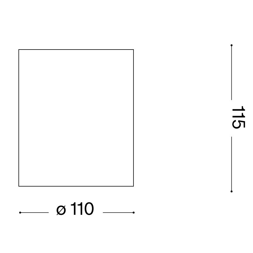 Ideal Lux - Foco de baño GUN 1xGU10/28W/230V IP44 negro