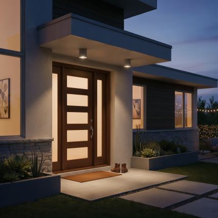 Ideal Lux - Foco de baño GUN 1xGU10/28W/230V IP55 marrón